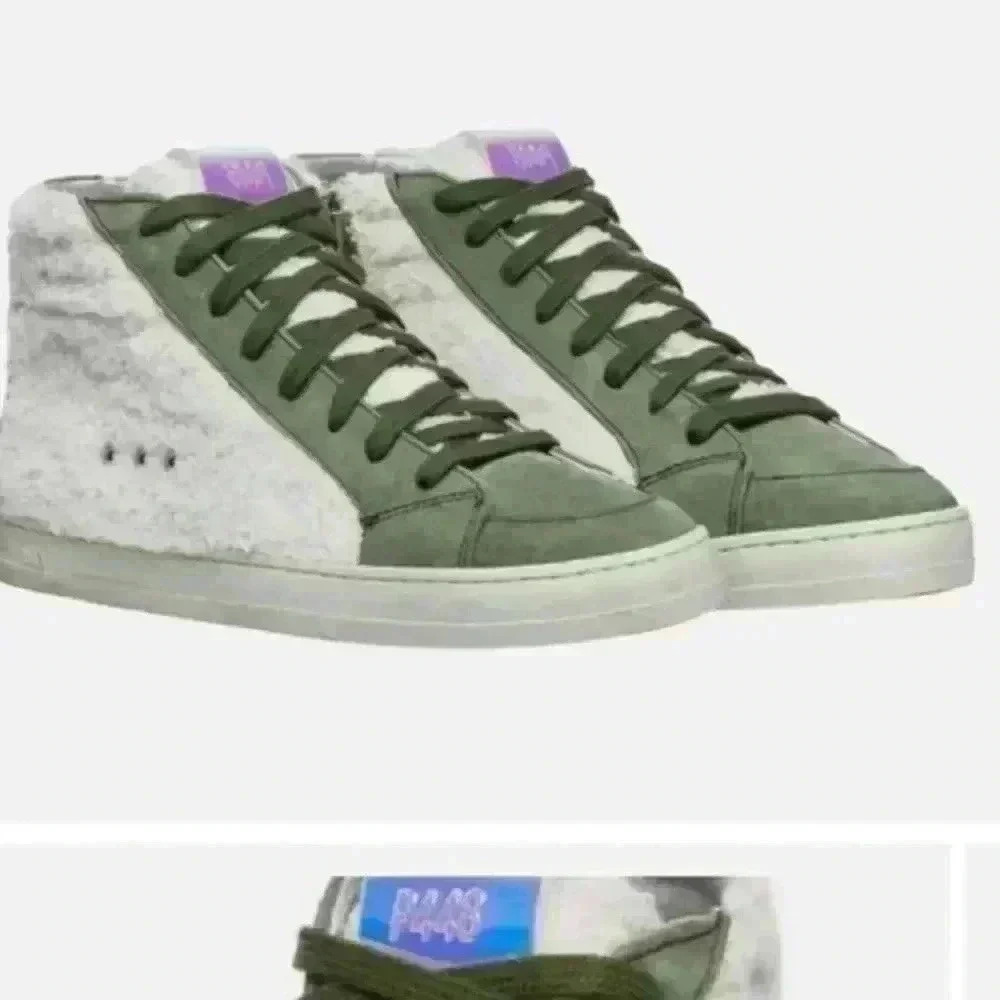P448 Skate Wad Sherpa High Top Lace Up Sneakers